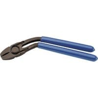 Draper Hog Ring Pliers, 180mm, with black metal jaws and blue rubber-coated handles.