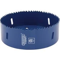 Blue Draper HSS bi-metal holesaw blade, 127mm, with sharp teeth and ventilation slots.