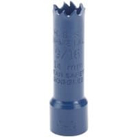 Blue Draper HSS bi-metal holesaw blade, 14mm, with serrated edge and cylindrical body.