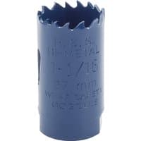Blue Draper HSS Bi-metal Holesaw Blade, 27mm, with sharp teeth and engraved measurements.