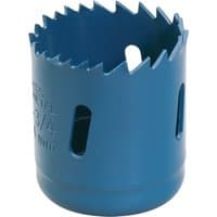 Blue Draper HSS bi-metal holesaw blade, 44mm, with sharp teeth and side slots for efficient cutting.