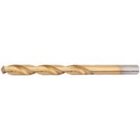 Draper HSS titanium drill bit, 8.5mm, gold finish with spiral flutes and silver shank.