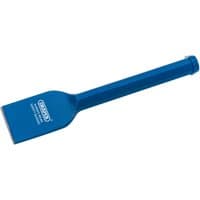 Blue Draper Mason's Bolster, 225 x 50mm, with a flat chisel blade and a long handle.