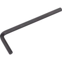 Black Draper 3.5mm metric hexagon key with L-shaped design and smooth finish.