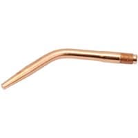 Copper Draper No.7 swaged heavy duty nozzle for oxy-acetylene welding, curved with a tapered tip.