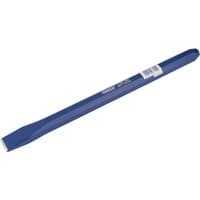 Blue Draper octagonal shank cold chisel, 25 x 380mm, with a flat cutting edge and labeled handle.