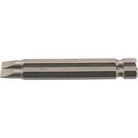 Draper plain slot insert bit, 5.5mm, 1/4" hex, 75mm long, silver, hexagonal shaft, pack of 2.