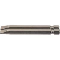 Draper Plain Slot Insert Bit, 6.5mm, 1/4" hex, 75mm long, silver metal finish, pack of 2.