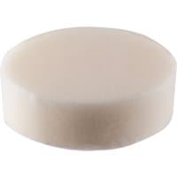 Beige Draper polishing sponge, 80mm, firm texture, cylindrical shape with smooth surface.