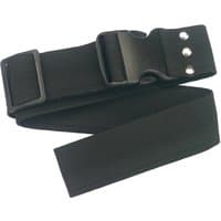 Black Draper polypropylene webbing belt with plastic buckle and metal rivets.