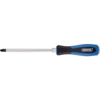 Draper Pound Thru' screwdriver, No.3 x 150mm, with blue and black handle and silver shaft.