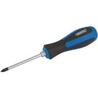 Draper Pound Thru' PZ Type Screwdriver, No.1 with blue and black ergonomic handle and silver metal shaft.