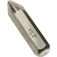 Draper PZ Type Impact Screwdriver Bit No.2, metallic hexagonal shaft, engraved with "No.2" on the side.