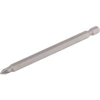 Draper PZ Type Insert Bit, silver, 1/4" hex shank, 100mm long, No.1 size, single pack.