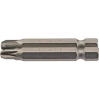 Draper PZ Type Insert Bit, 1/4" hex, 50mm long, No.3, pack of 2, silver steel with hexagonal shank and cross tip.
