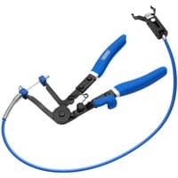Blue-handled Draper Remote Action Pliers with flexible cable and black jaws for hard-to-reach areas.