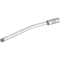 Silver Draper rigid delivery tube, 170mm, with angled hydraulic connector and smooth metallic finish.