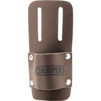 Brown leather Draper scaffold spanner holder with two slots and four rivets.