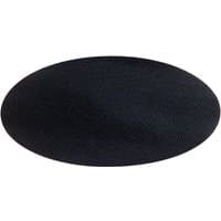 Black circular Draper self-adhesive hook and eye backed backing pad, 200mm diameter, textured surface.