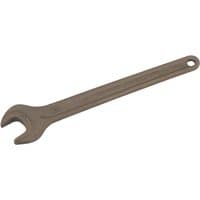 Gray Draper single open end spanner, 10mm, with a hole at the handle's end for hanging.