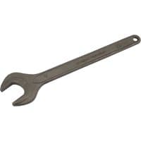 Gray Draper single open end spanner, 32mm, with a long handle and a hole at the end for hanging.