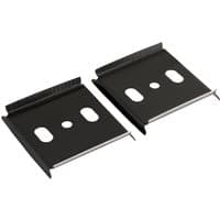 Black Draper spare blades for paint scrapers, rectangular with two oval holes and sharp edges, set of two.