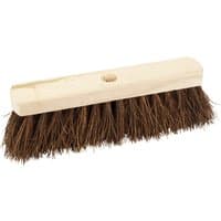 Draper Stiff Bassine Broom Head, 330mm, with natural wood block and dense brown bristles.