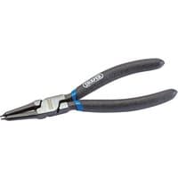 Draper Straight Tip Internal Circlip Pliers, 140mm, black handles, silver tips, blue accent near joint.