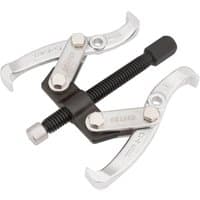 Draper twin leg reversible puller with silver arms, black central screw, 102mm reach, 110mm spread.
