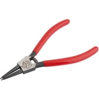 Elora A1 Straight External Circlip Pliers with red handles and silver tips for 10-25mm circlips.