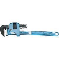 Blue and silver Elora adjustable pipe wrench, 350mm, with a serrated jaw and ergonomic handle.