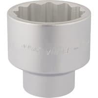 Silver Elora Bi-Hexagon Socket with 1" square drive and 2.9/16" size, featuring a smooth cylindrical body.