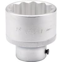 Silver Elora Bi-Hexagon Socket, 3/4" Sq. Dr., 54mm, with ribbed grip and engraved branding.