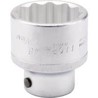 Silver Elora bi-hexagon socket, 46mm, 3/4" square drive, with engraved measurements and textured grip.