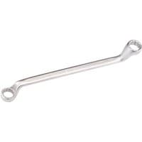 Elora Deep Crank Imperial Ring Spanner, silver, dual-ended with 11/16 and 3/4 inch sizes, curved handle design.