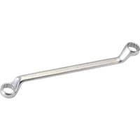 Silver Elora deep crank metric ring spanner, 20 x 22mm, with angled ends and polished finish.