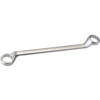 Silver Elora deep crank metric ring spanner with 36 x 41mm ends and a curved handle.