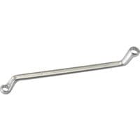 Elora Deep Crank Metric Ring Spanner, silver, dual-ended with 8mm and 10mm rings, angled for reach.