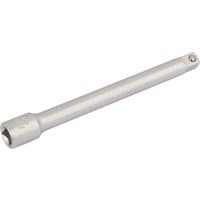 Silver Elora extension bar, 1/4" square drive, 100mm length, with a smooth cylindrical body and socket end.