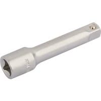 Silver Elora extension bar, 1/4" square drive, 50mm length, with a smooth finish and a rounded end.