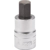 Silver Elora hexagon screwdriver socket, 3/4" square drive, 19mm, with engraved branding and textured grip.