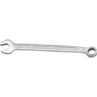 Silver Elora long combination spanner, 11mm, with open-end and ring-end, engraved brand name on handle.