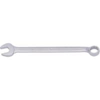 Silver Elora long combination spanner, 17mm, with open-end and ring-end design.