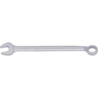 Silver Elora long combination spanner, 20mm, with open-end and ring-end, polished finish.