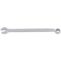 Elora 7mm long combination spanner, silver, open-end and ring-end design with engraved branding on the handle.