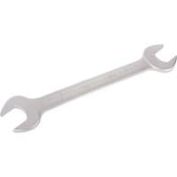 Silver Elora long double open end spanner with 1.5/16 and 1.1/2 inch ends, sleek design with engraved markings.