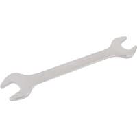 Silver Elora long metric double open end spanner, 25 x 28mm, with polished finish and dual open ends.