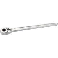 Elora reversible ratchet, 3/4" square drive, 500mm, silver finish with elongated handle and round head.
