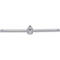 Elora Sliding 'T' Bar, 3/8" Sq. Dr., 200mm, silver metal with central sliding mechanism and elongated handle.