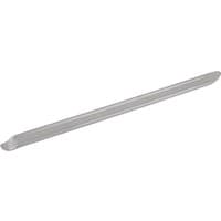 Silver Elora tyre lever, 400mm, with a slightly curved, flat end and a rounded, tapered opposite end.
